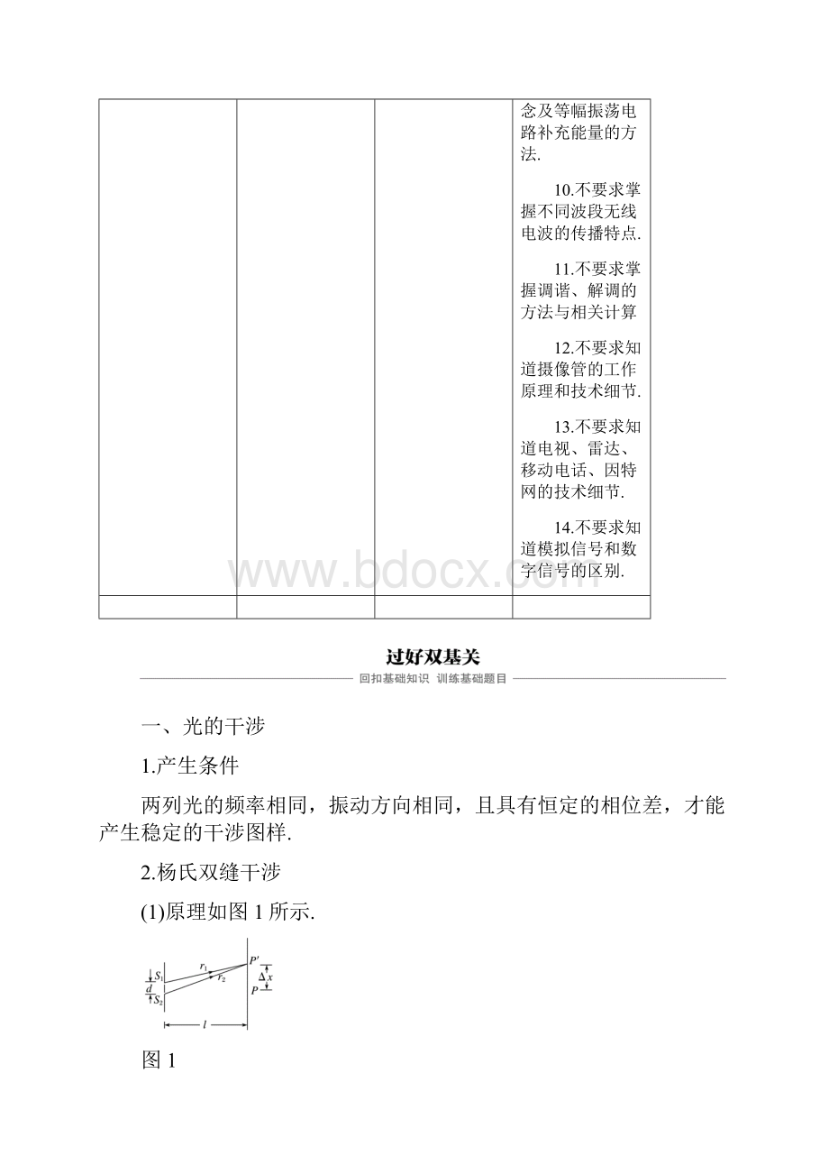 版高考物理大一轮复习第十一章光电磁波第2讲光的波动性电磁波学案0329367.docx_第2页