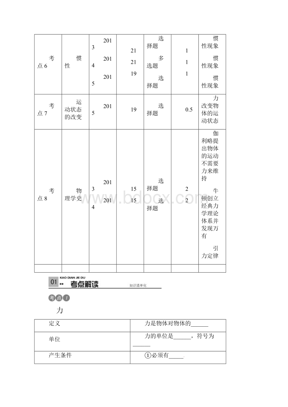 河北专版中考物理考点复习第9讲+力+运动和力含答案.docx_第2页