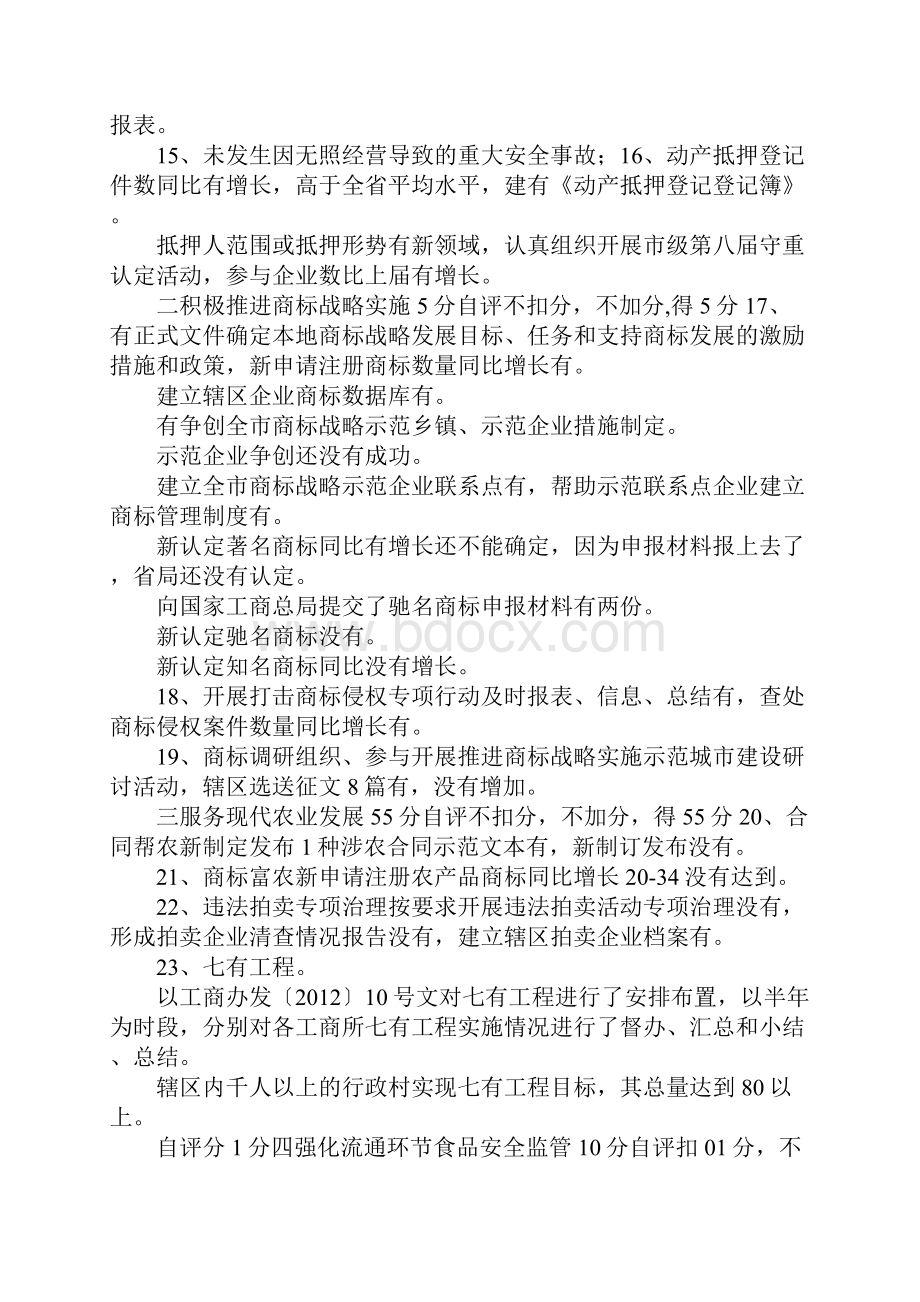 工商局工作完成情况自查汇报.docx_第2页