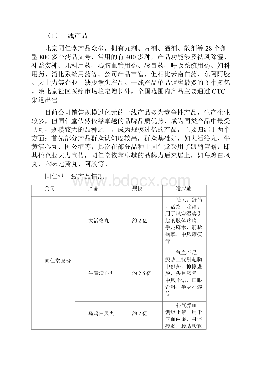 同仁堂集团投资价值初步分析报告.docx_第3页