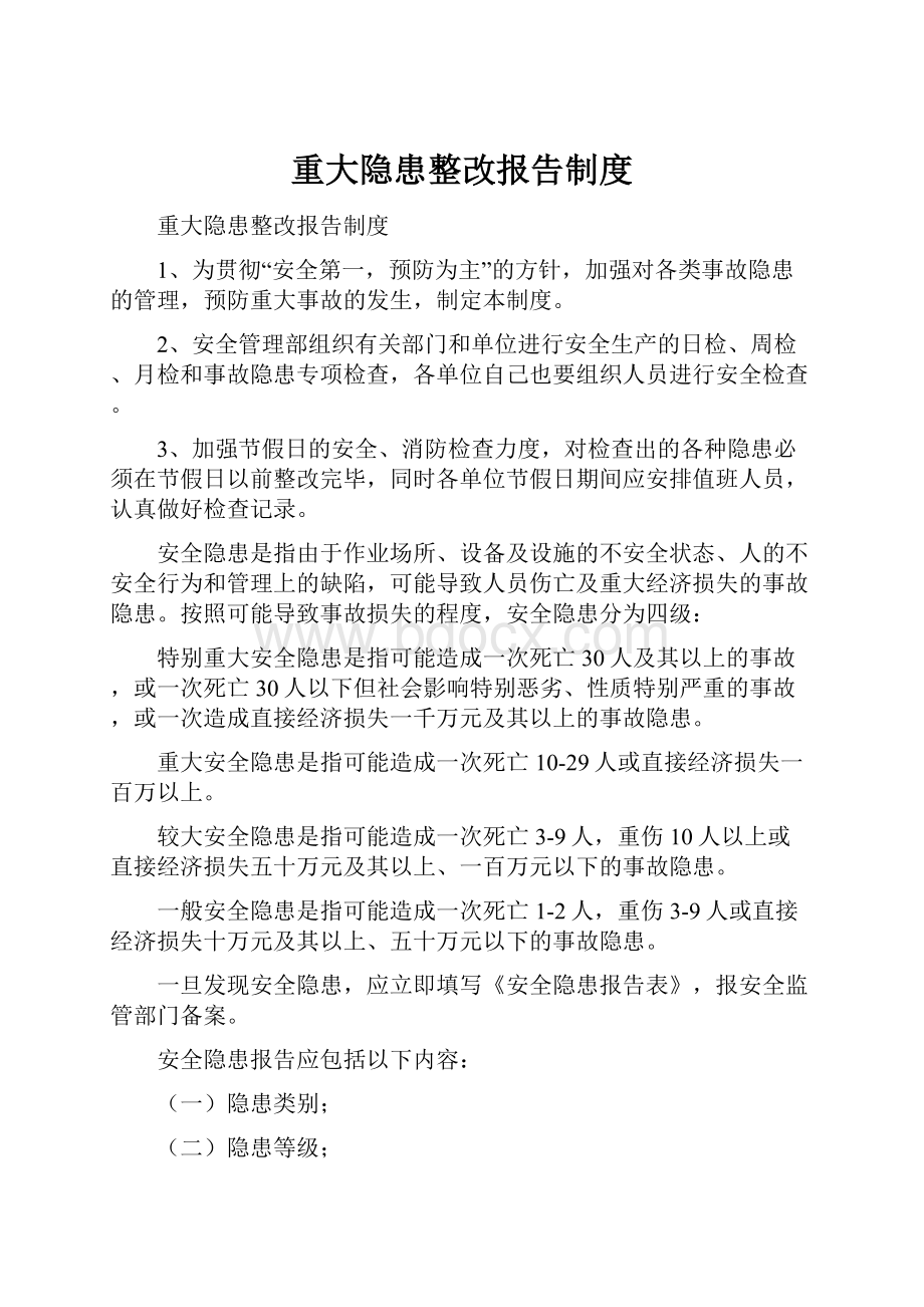 重大隐患整改报告制度.docx