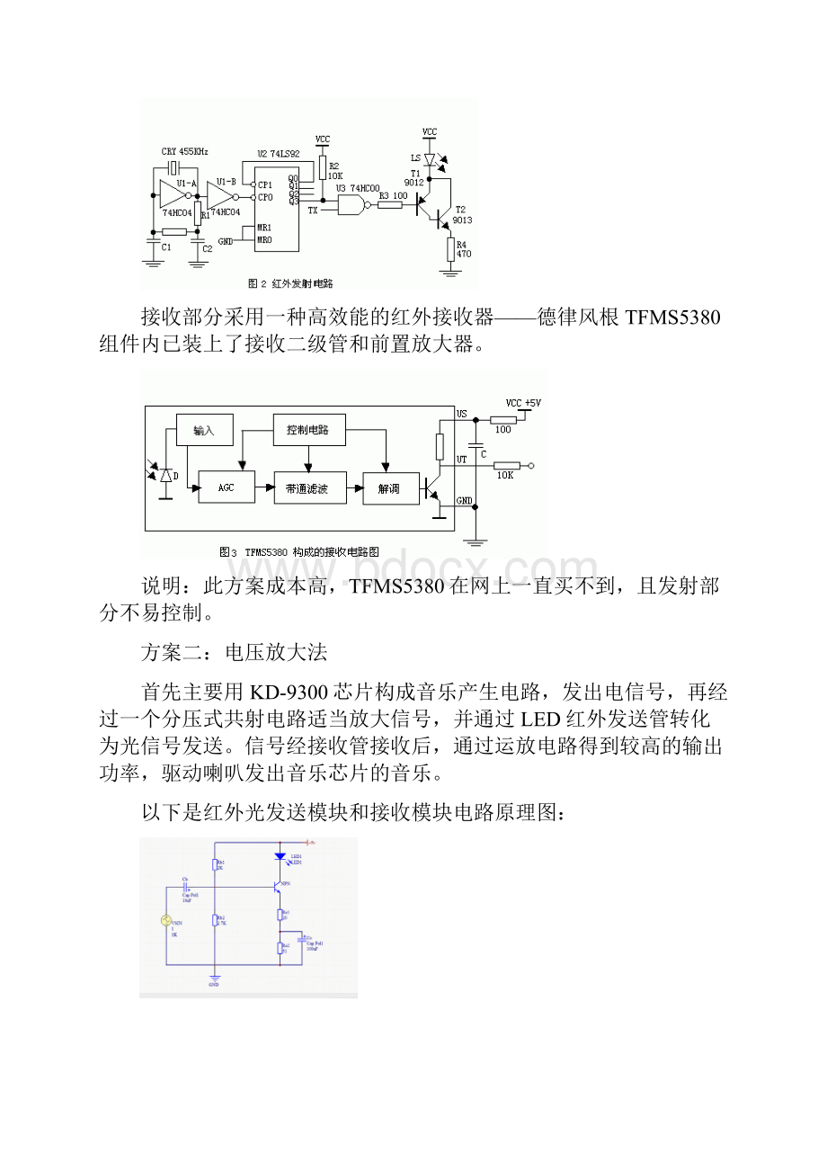 红外收发系统设计电子设计大赛报告论文大学论文.docx_第3页