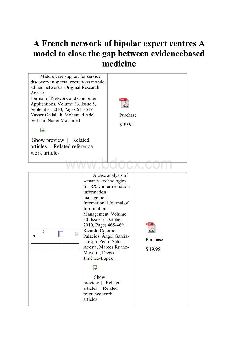 A French network of bipolar expert centres A model to close the gap between evidencebased medicine.docx