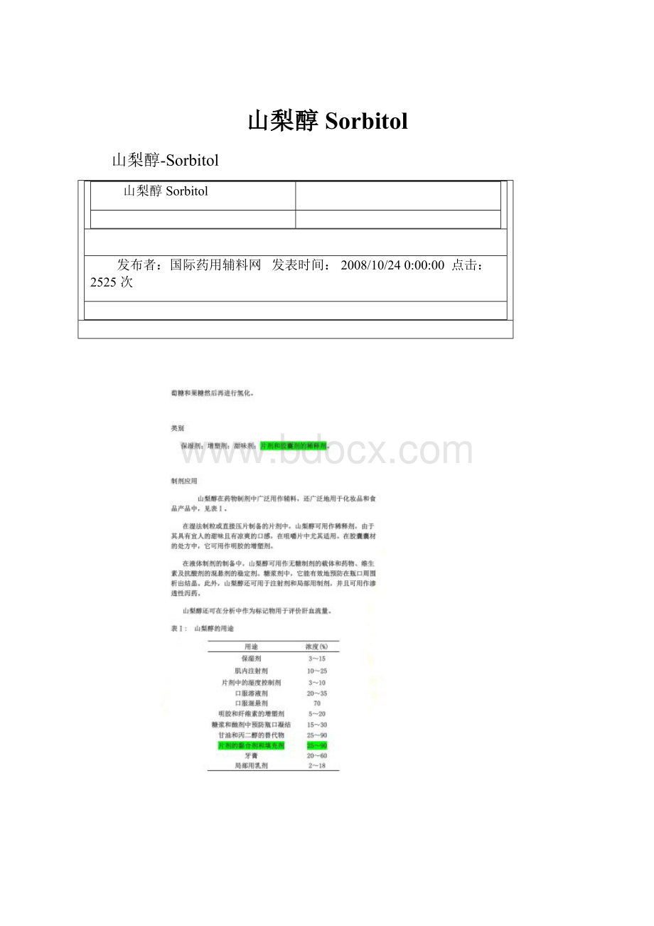 山梨醇Sorbitol.docx_第1页