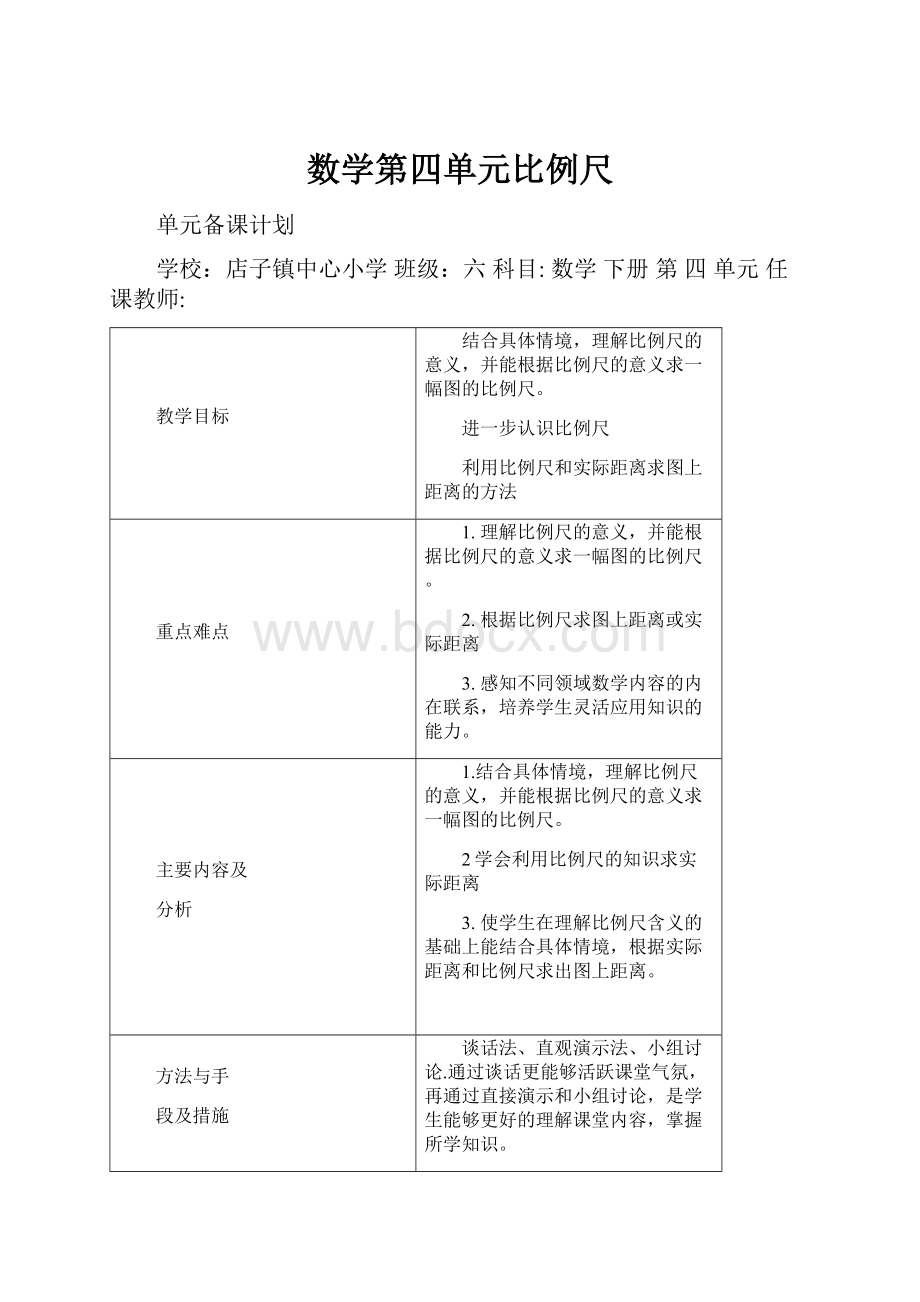 数学第四单元比例尺.docx