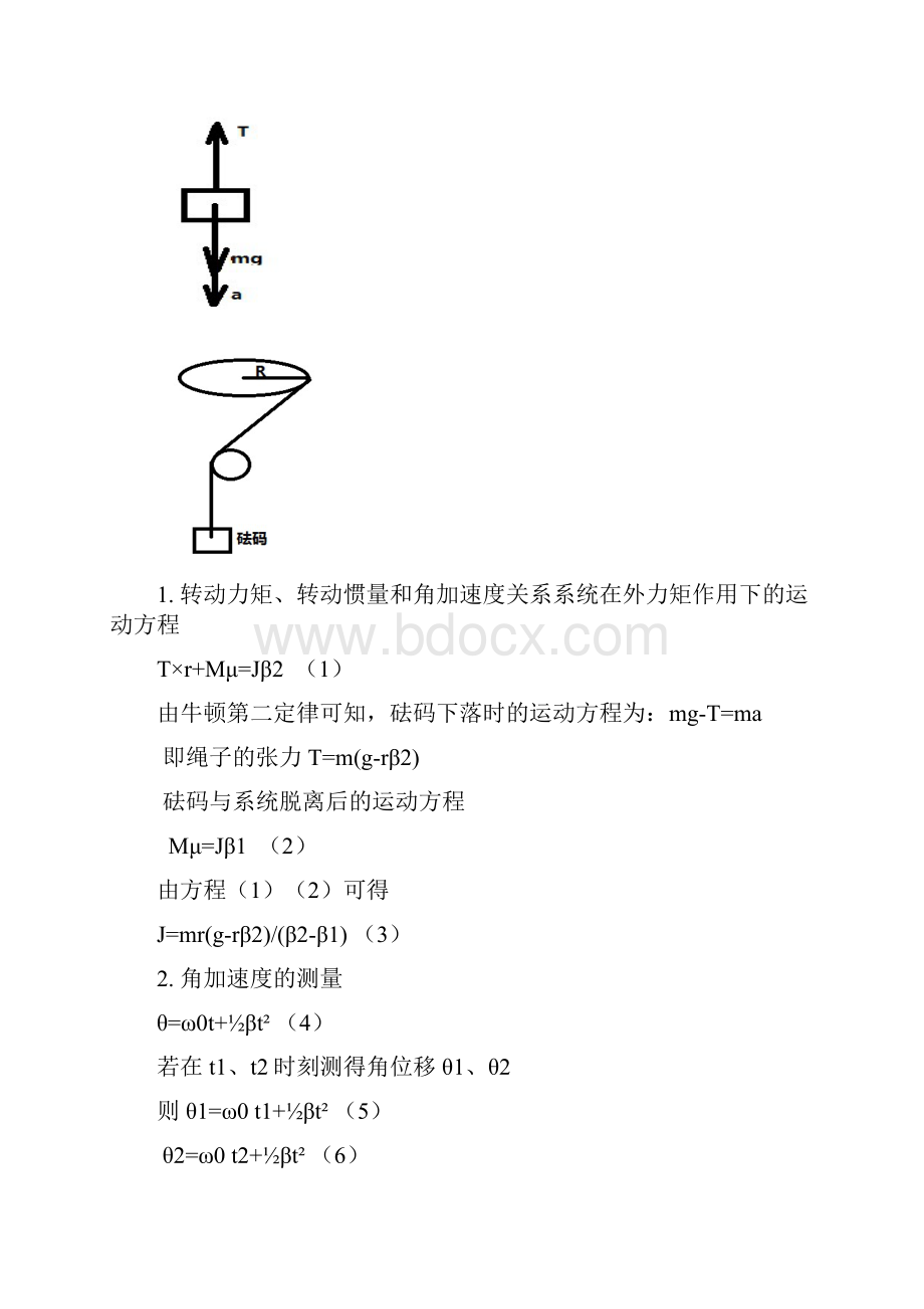 转动惯量的测定实验报告.docx_第2页