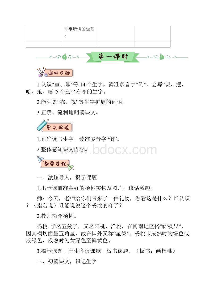 第5单元 13 画杨桃教案.docx_第2页