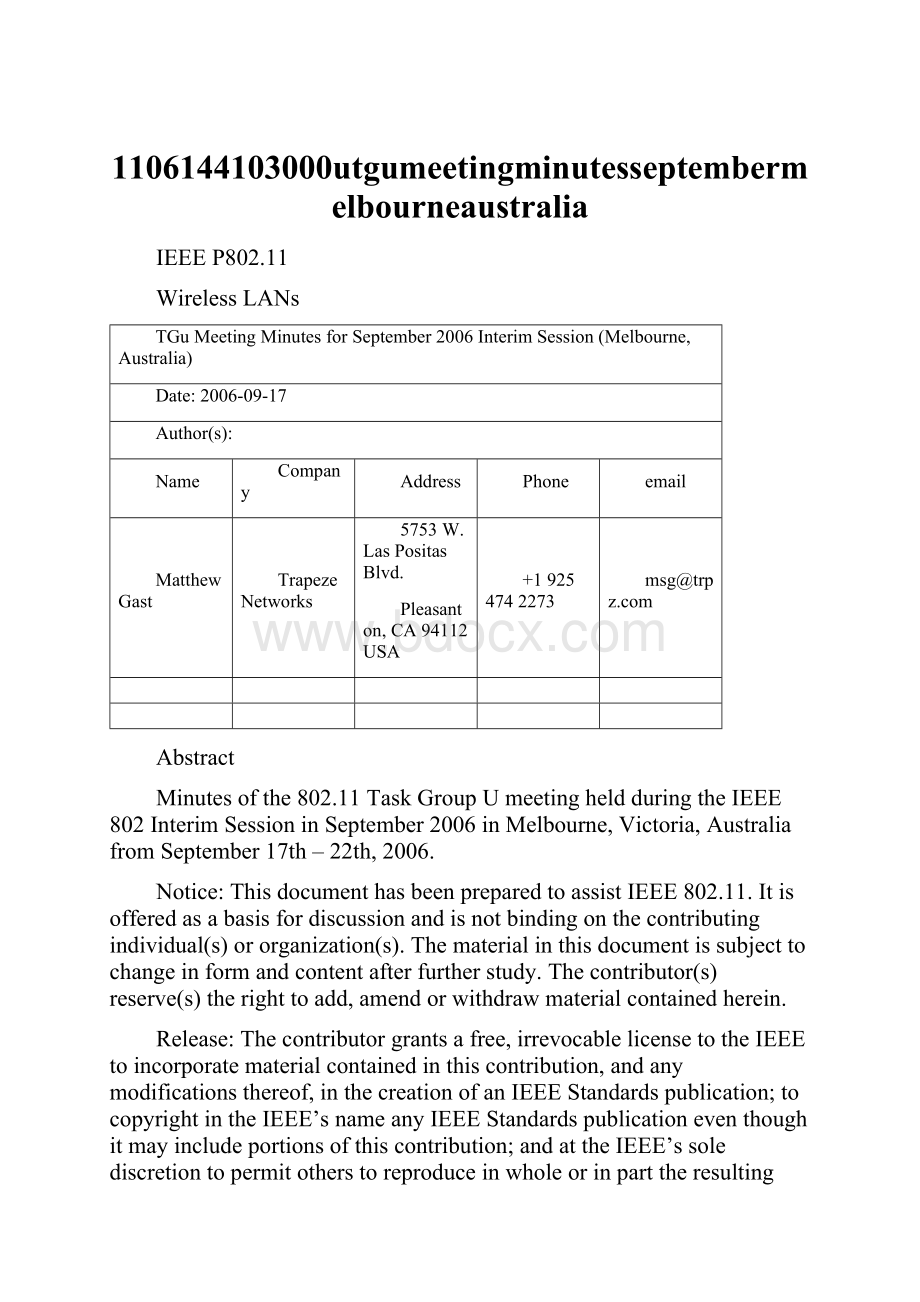 1106144103000utgumeetingminutesseptembermelbourneaustralia.docx