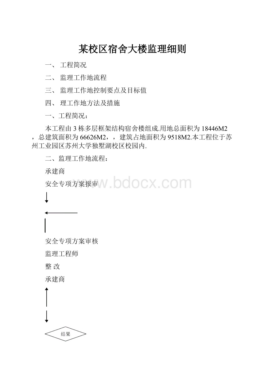 某校区宿舍大楼监理细则.docx_第1页