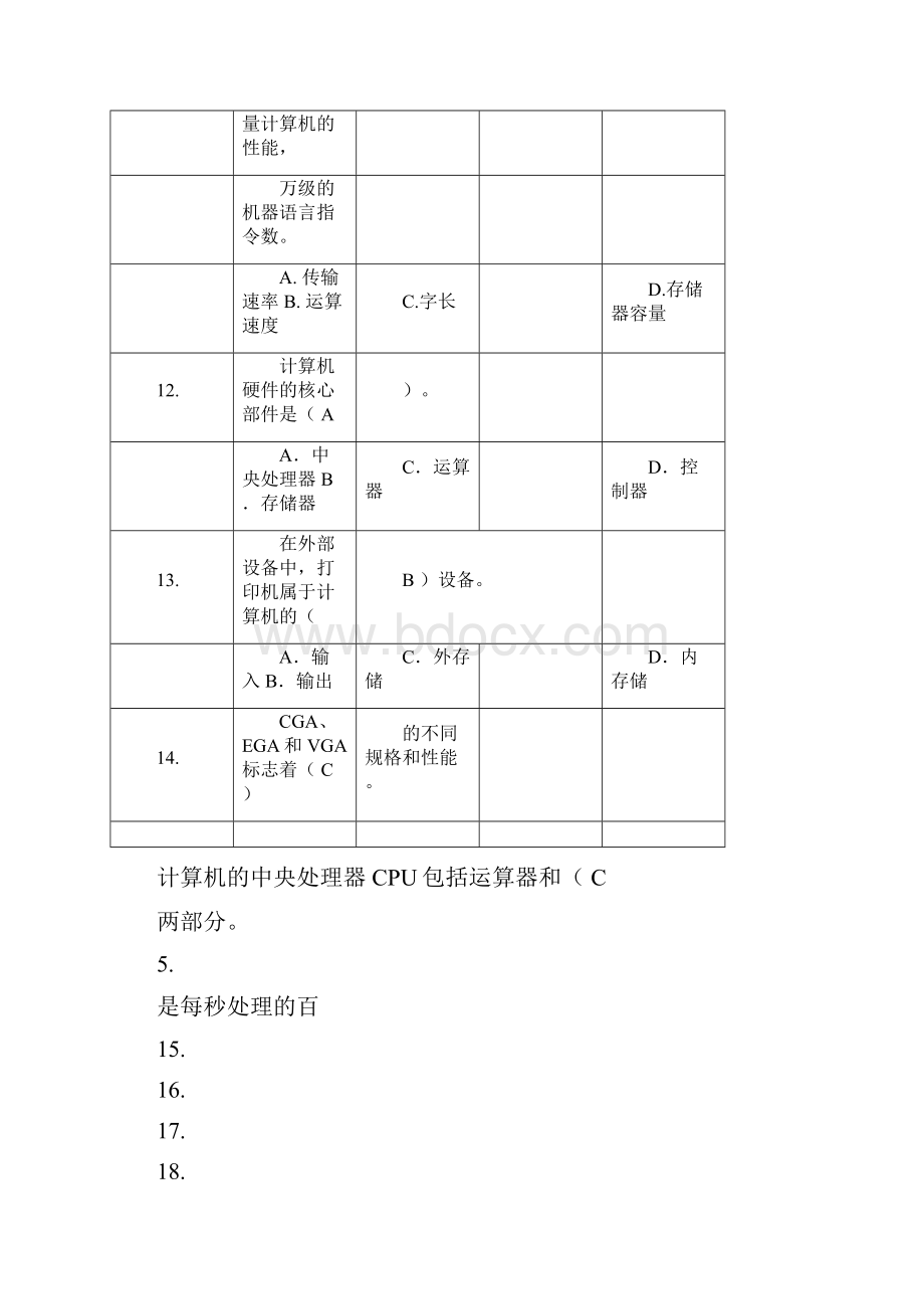 计算机基础知识试题及答案全共13页.docx_第3页