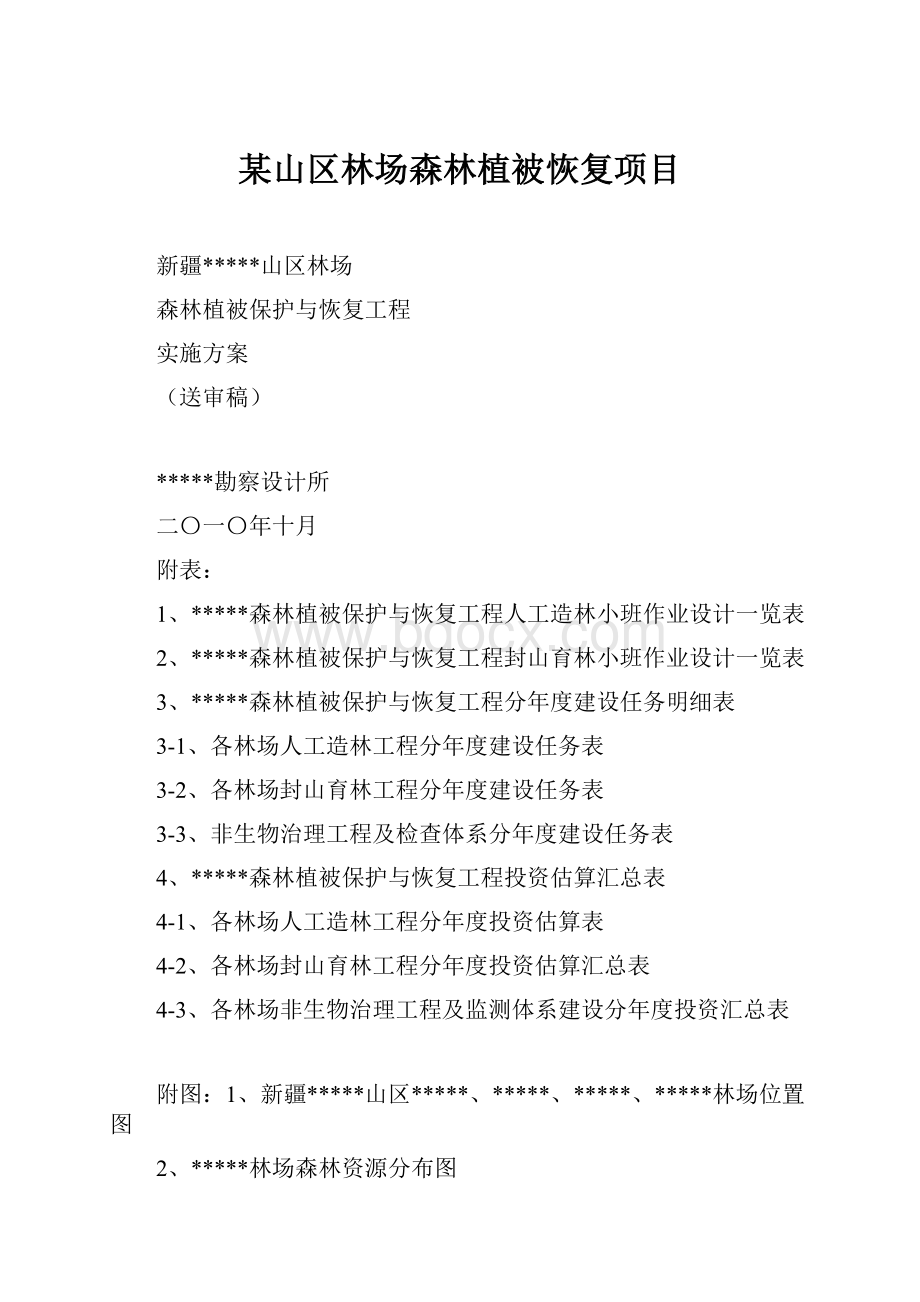 某山区林场森林植被恢复项目.docx_第1页