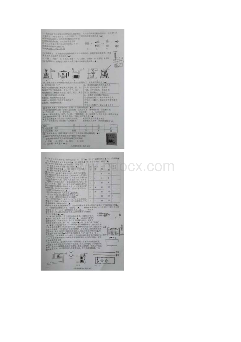 浙江省杭州市经济技术开发区学年八年级下学期期末考试科学试题图片版.docx_第2页