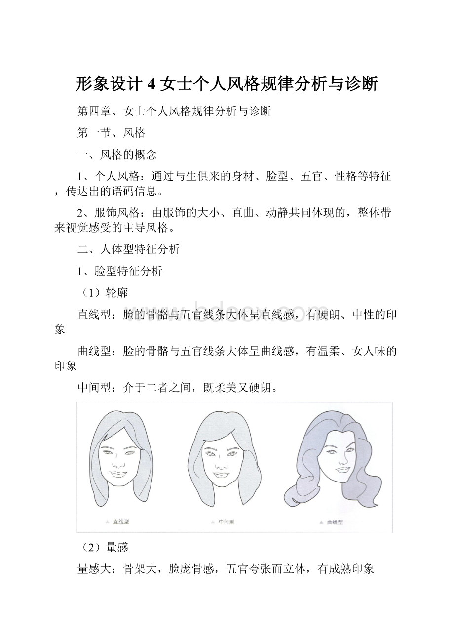 形象设计4女士个人风格规律分析与诊断.docx