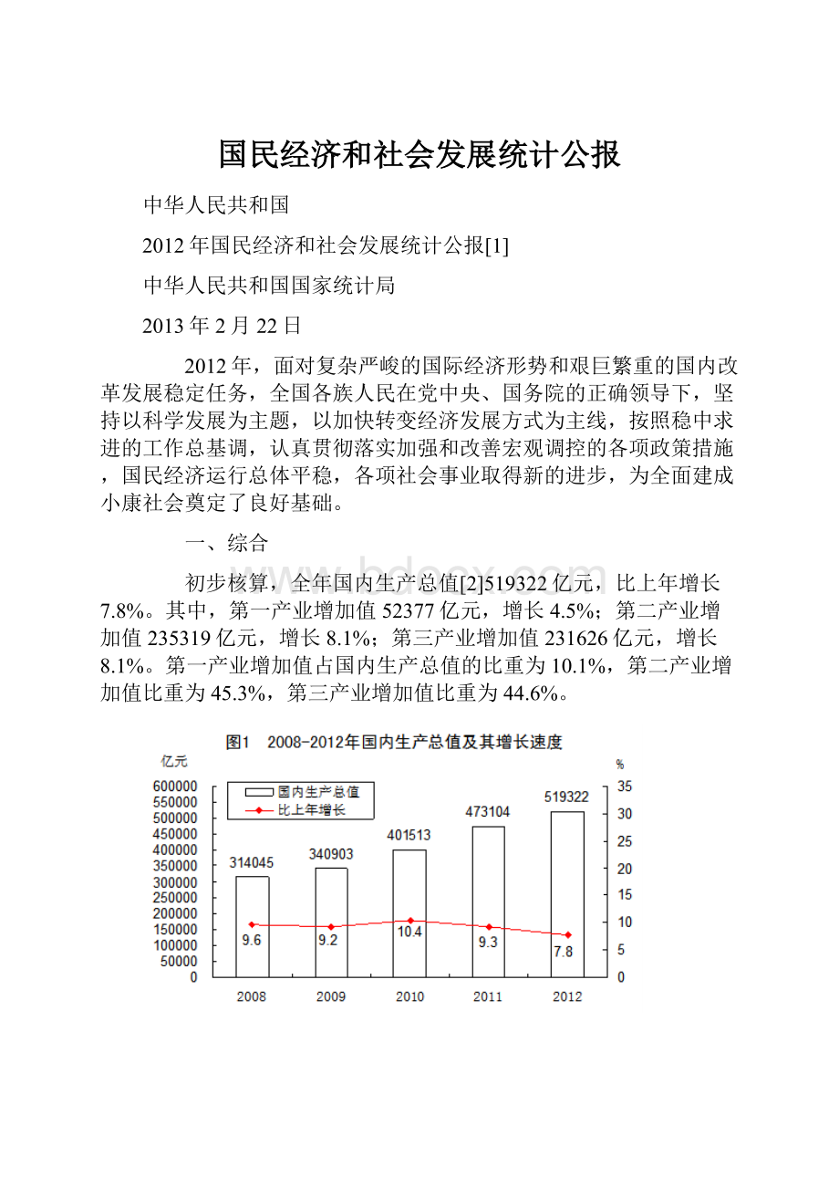 国民经济和社会发展统计公报.docx