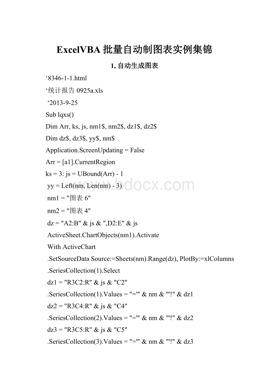 ExcelVBA批量自动制图表实例集锦.docx_第1页