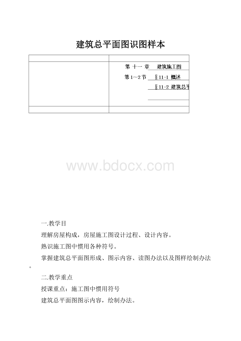 建筑总平面图识图样本.docx