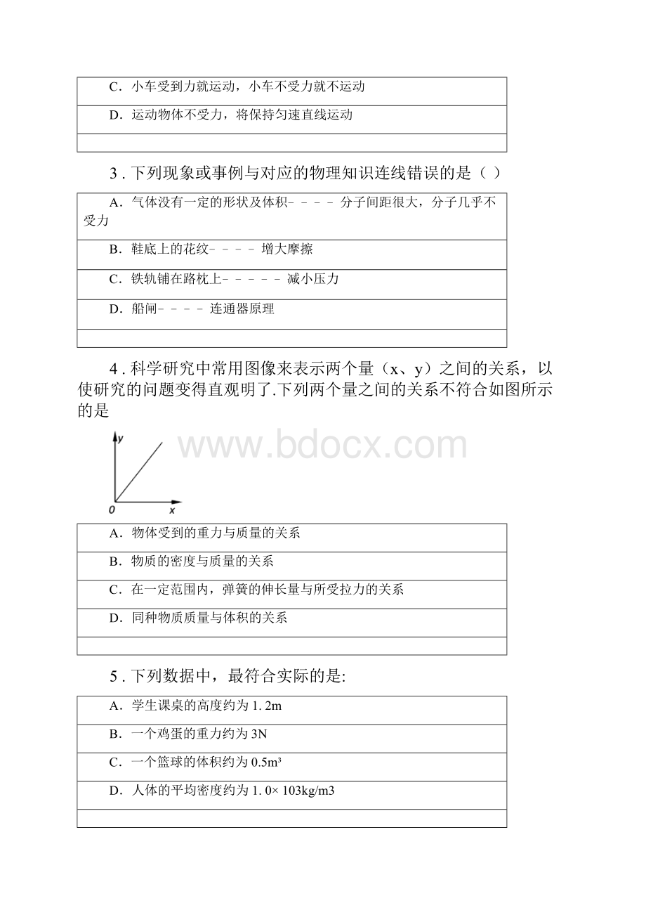 新人教版版八年级下学期期末考试物理试题II卷模拟.docx_第2页