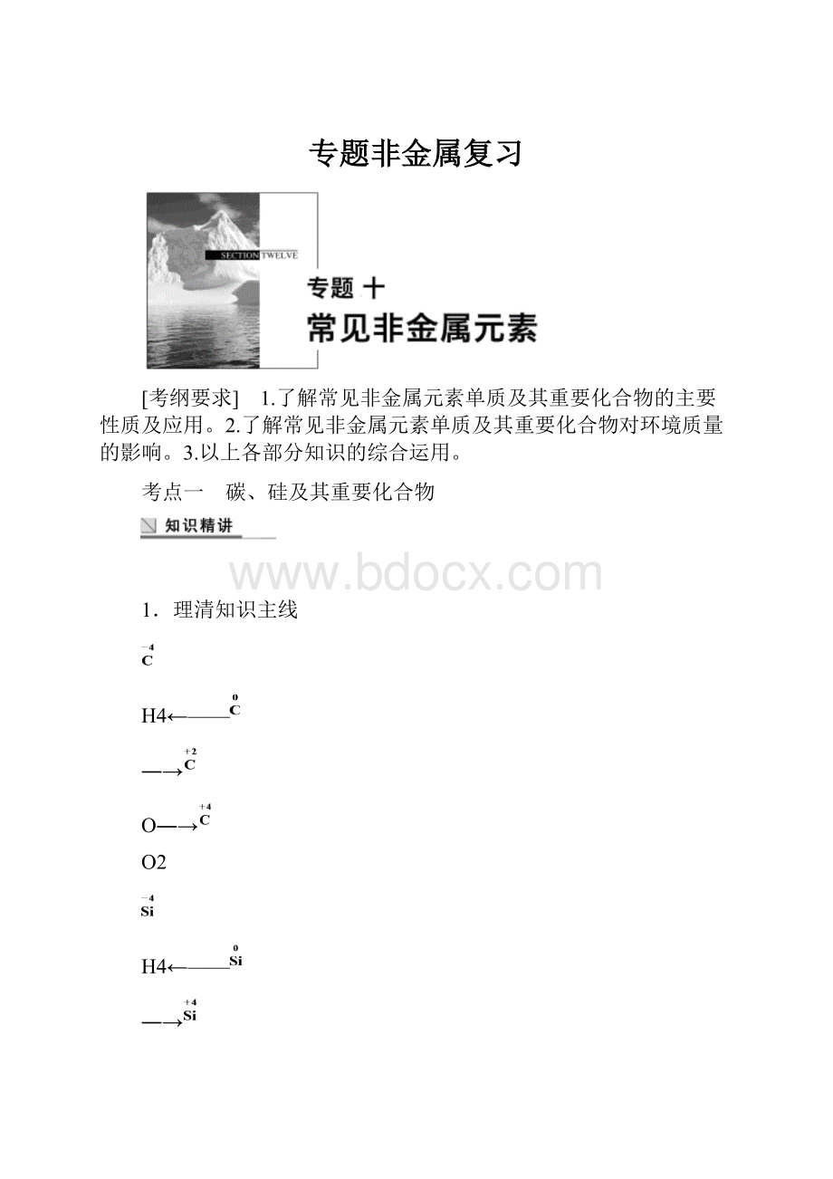 专题非金属复习.docx