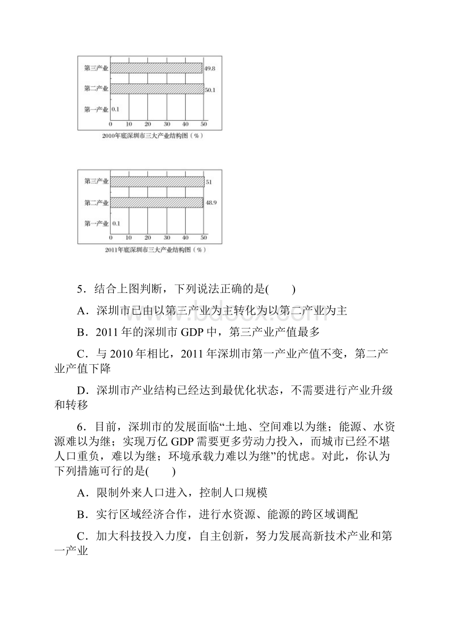 高考地理人教全国精练第十五单元 区域经济发展区际联系与区域协调发展 Word版含答案.docx_第3页