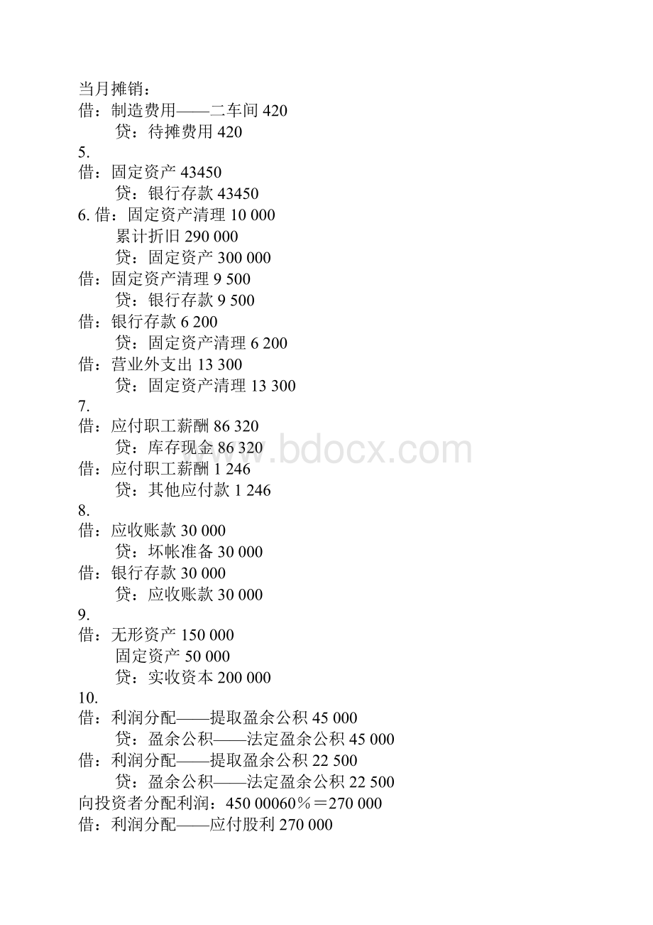 会计分录试题.docx_第2页