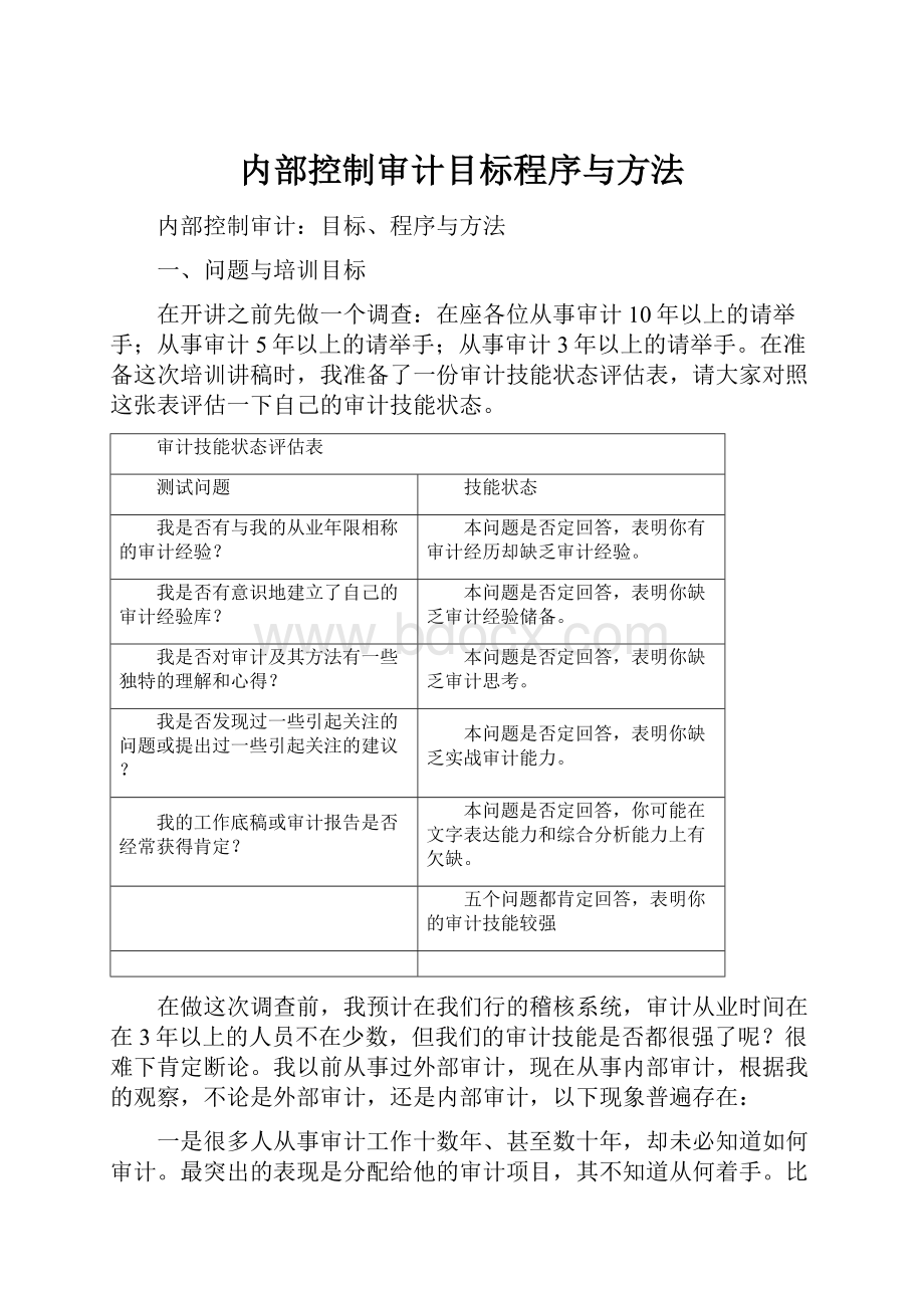 内部控制审计目标程序与方法.docx