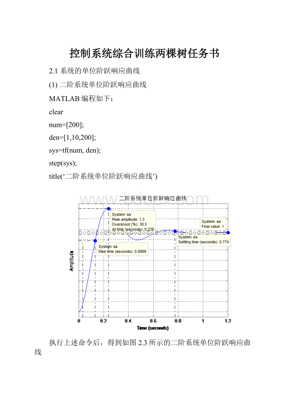 控制系统综合训练两棵树任务书.docx