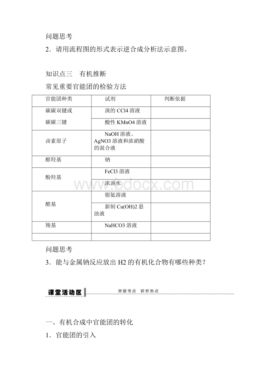 最新高中化学有机合成与推断复习学案 精品.docx_第2页