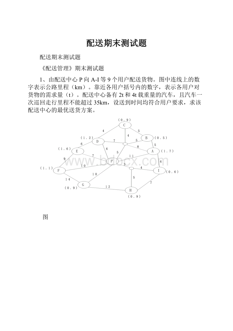 配送期末测试题.docx_第1页