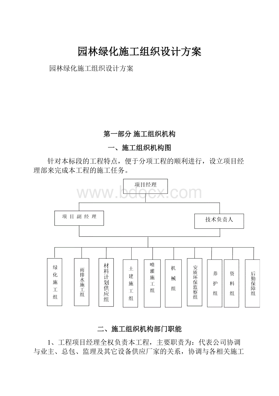 园林绿化施工组织设计方案.docx