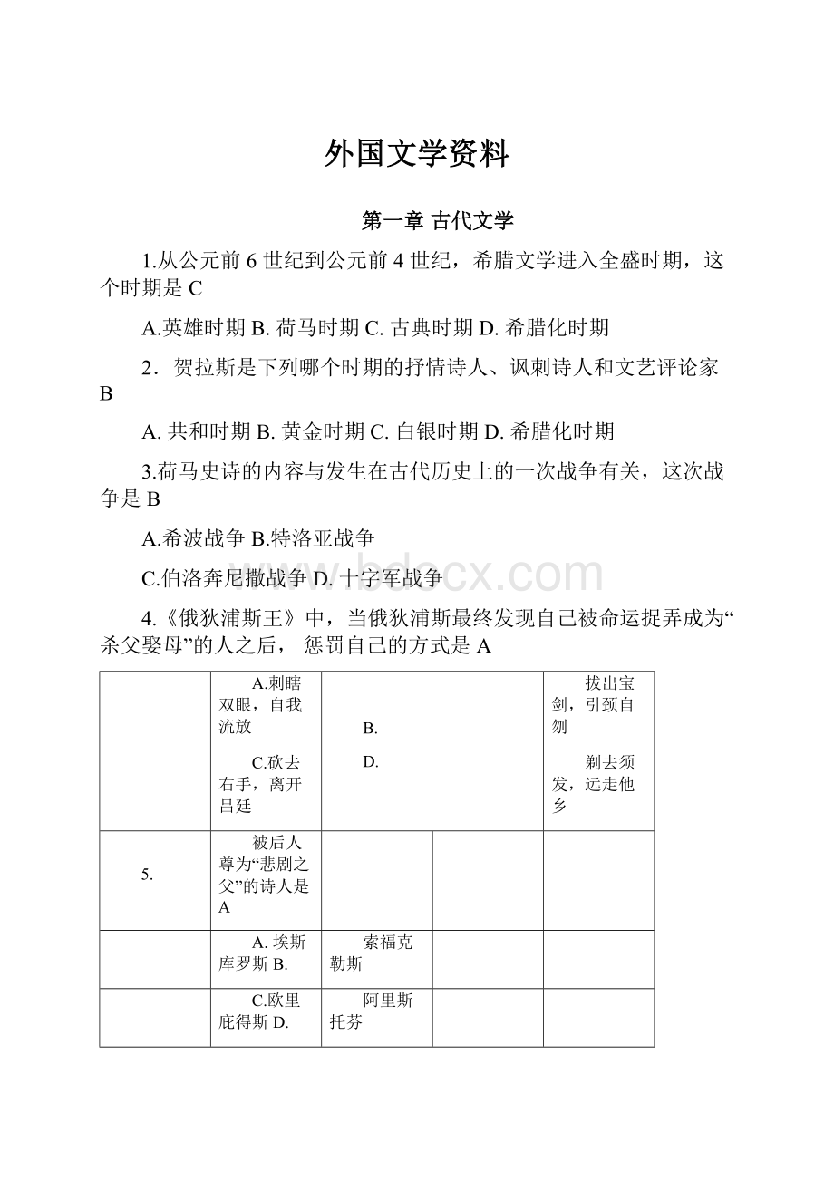 外国文学资料.docx