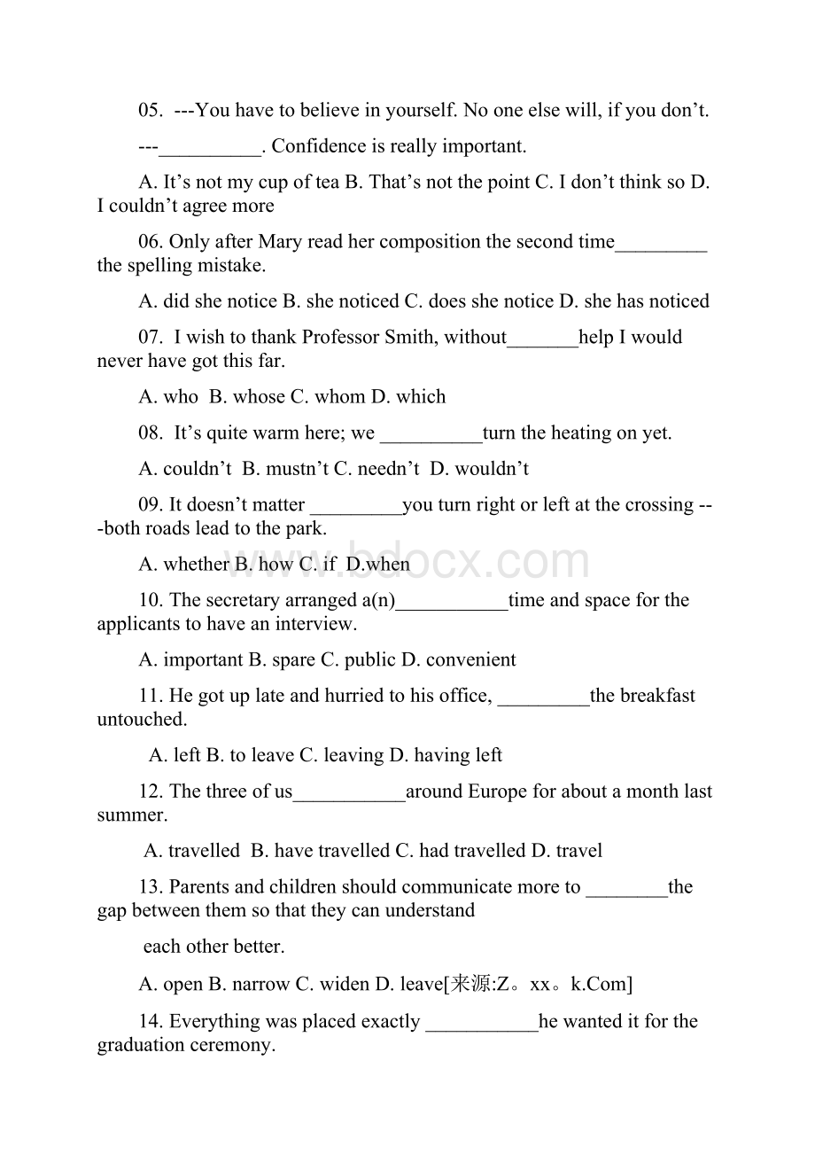 普通高等学校招生全国统一考试英语天津卷word版 含答案.docx_第2页