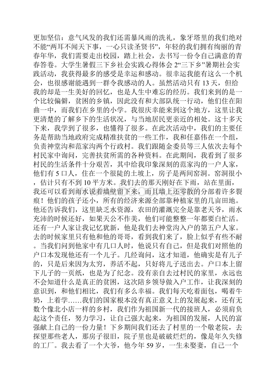 大学生暑假三下乡社会实践心得体会.docx_第2页