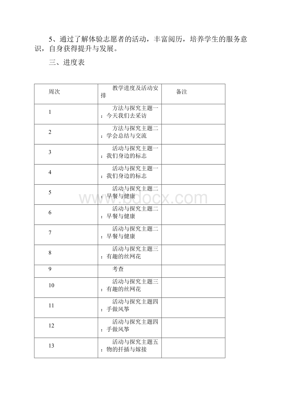 山东科学技术版小学四年级下册综合实践活动教案.docx_第3页