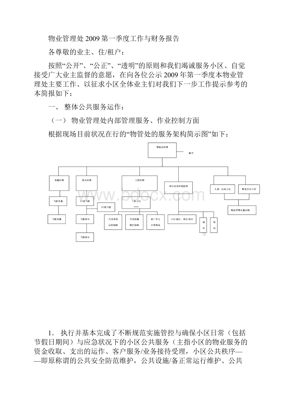 最新高力国际上海虹桥高尔夫别墅物业管理处第一季度工作与财务报告.docx_第3页