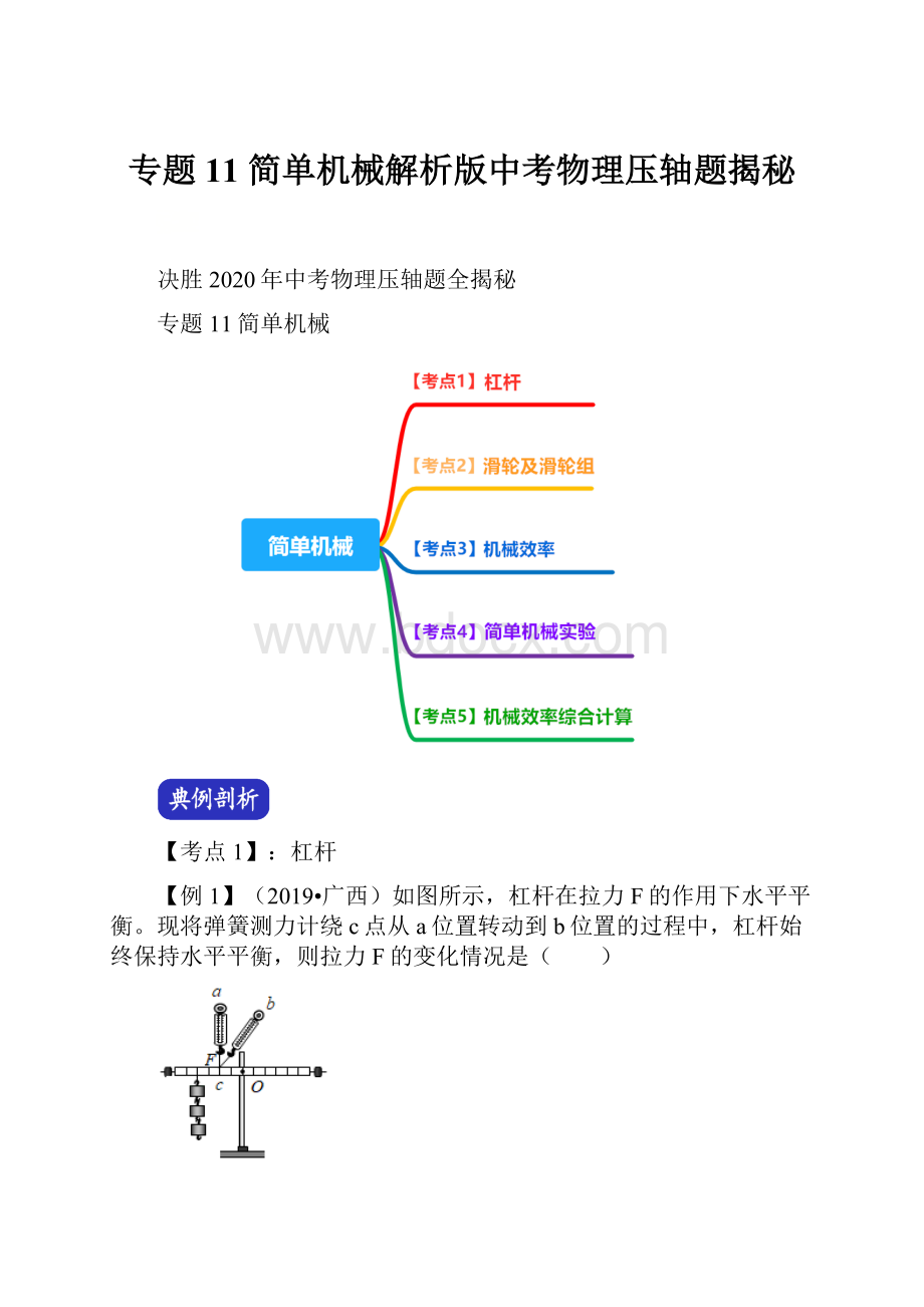 专题11 简单机械解析版中考物理压轴题揭秘.docx