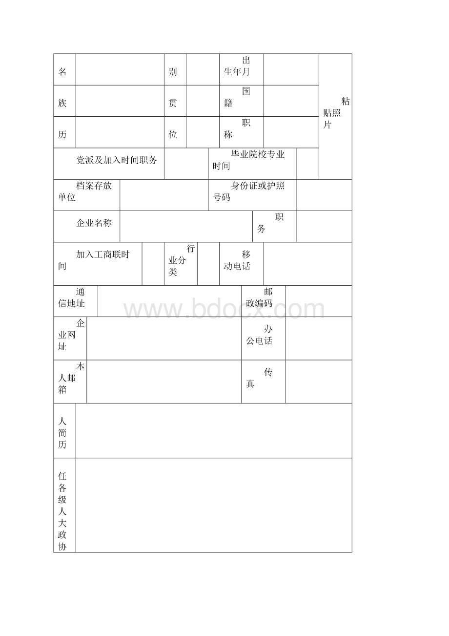 市工商业联合会第十二届执行委员会委员定稿版.docx_第3页