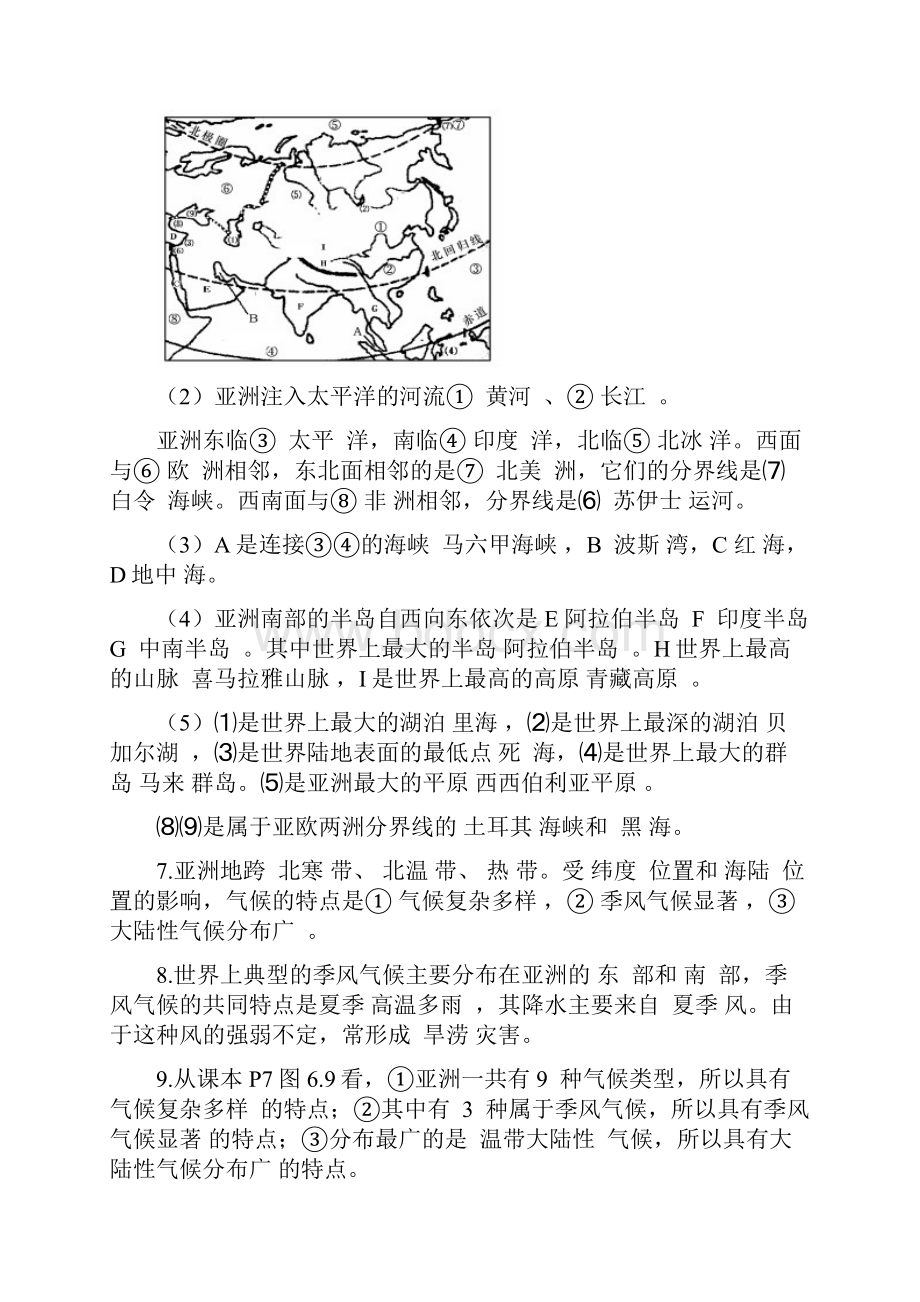 人教版七年级下册地理知识点.docx_第2页