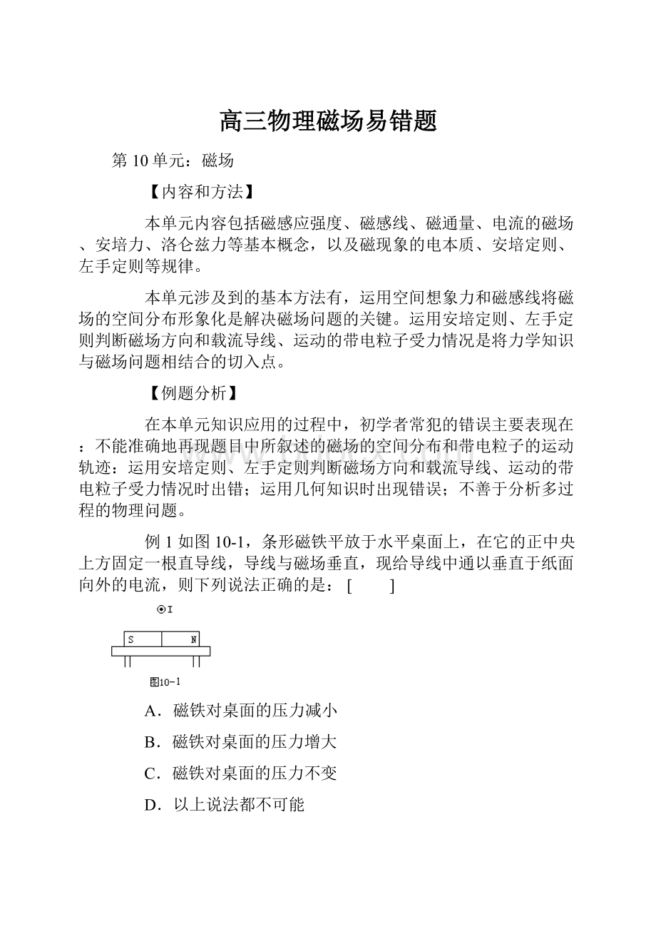 高三物理磁场易错题.docx_第1页