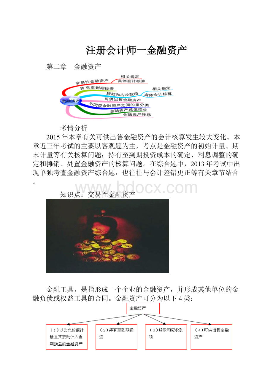 注册会计师一金融资产.docx