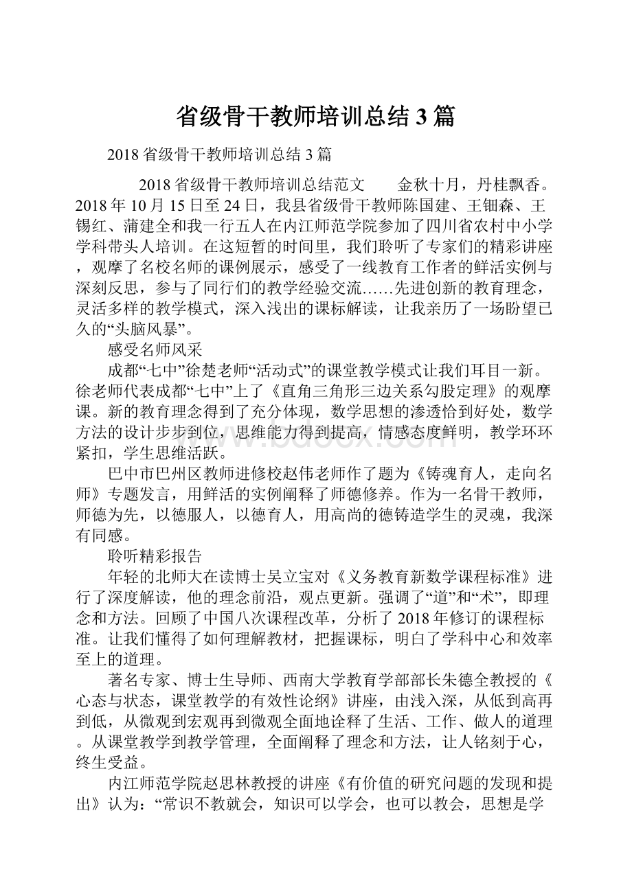 省级骨干教师培训总结3篇.docx