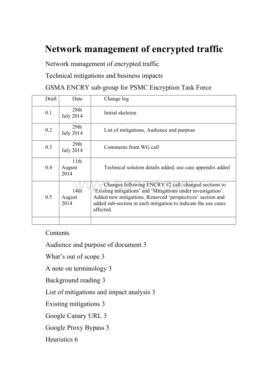 Network management of encrypted traffic.docx_第1页