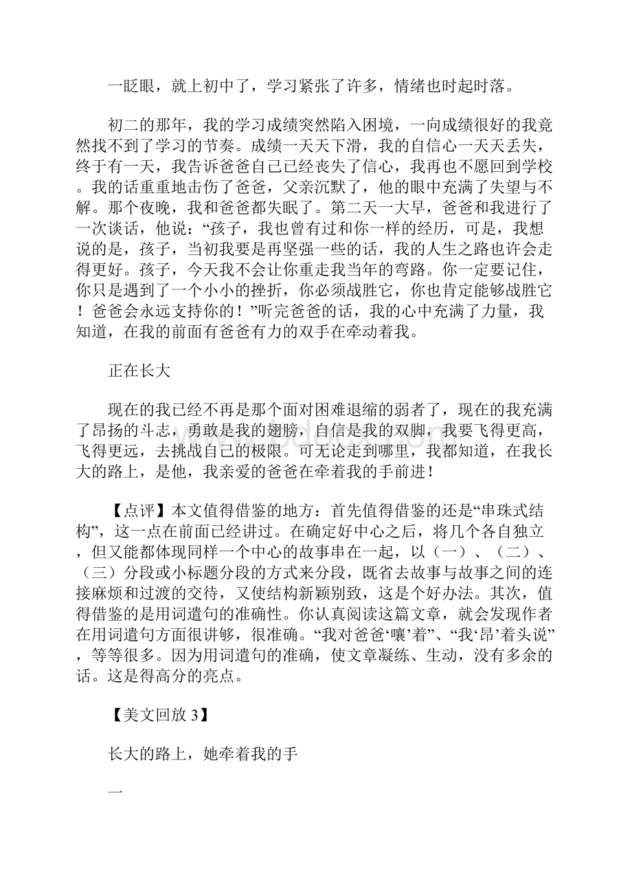 精编初中语文作文指导讲义 文章的层次.docx_第3页