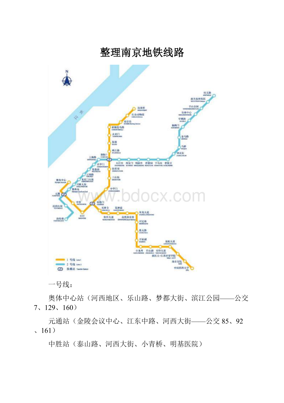 整理南京地铁线路.docx