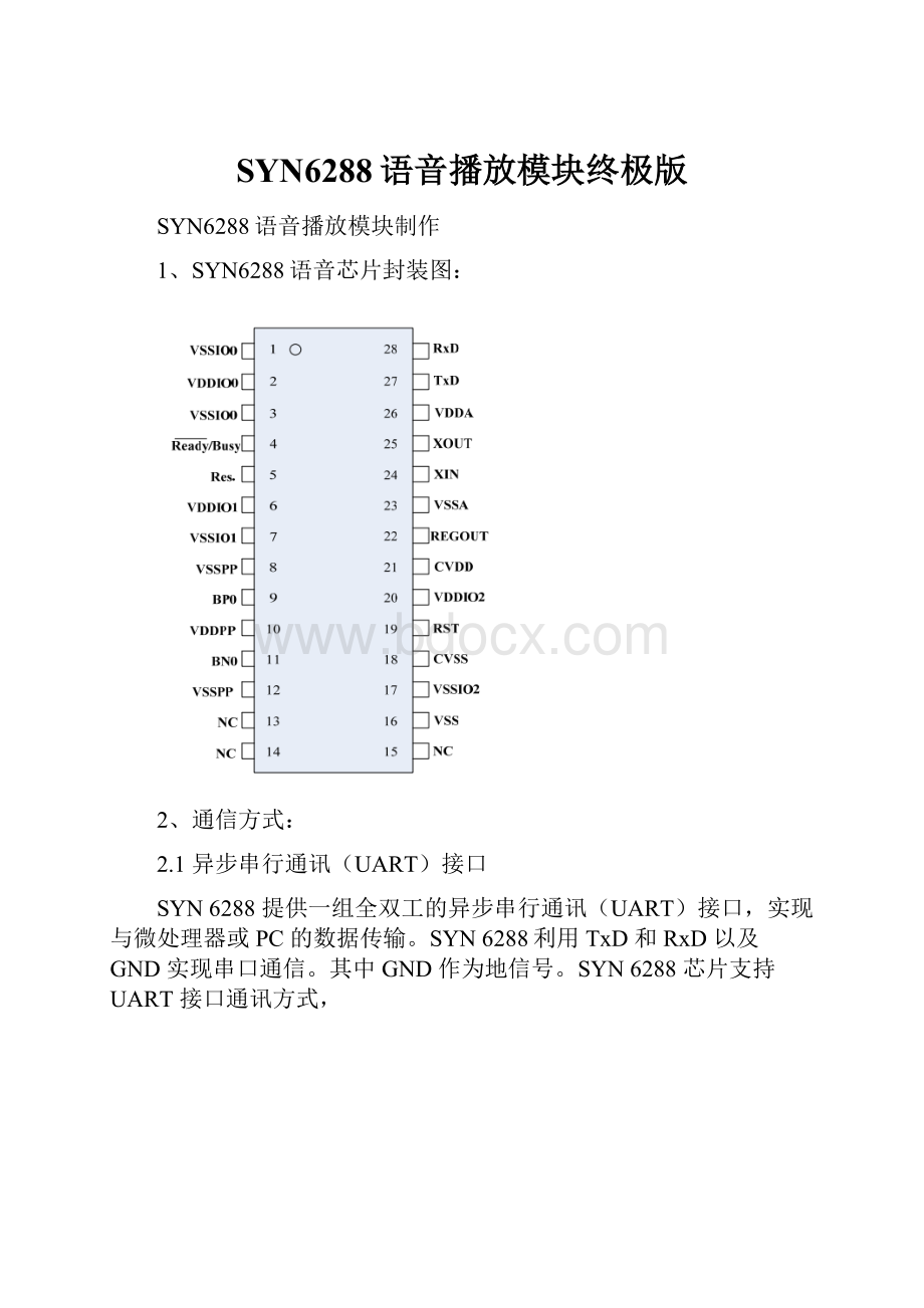 SYN6288语音播放模块终极版.docx_第1页