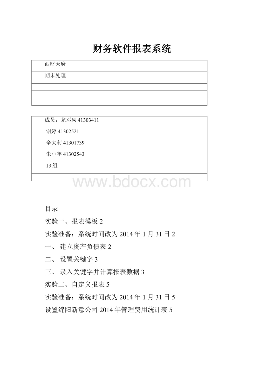 财务软件报表系统.docx
