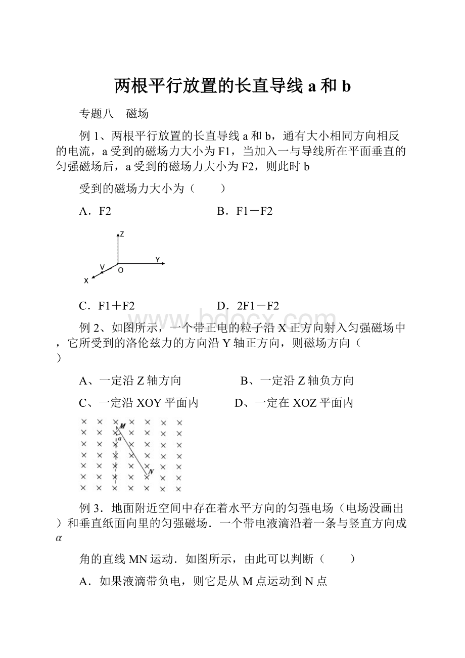 两根平行放置的长直导线a和b.docx