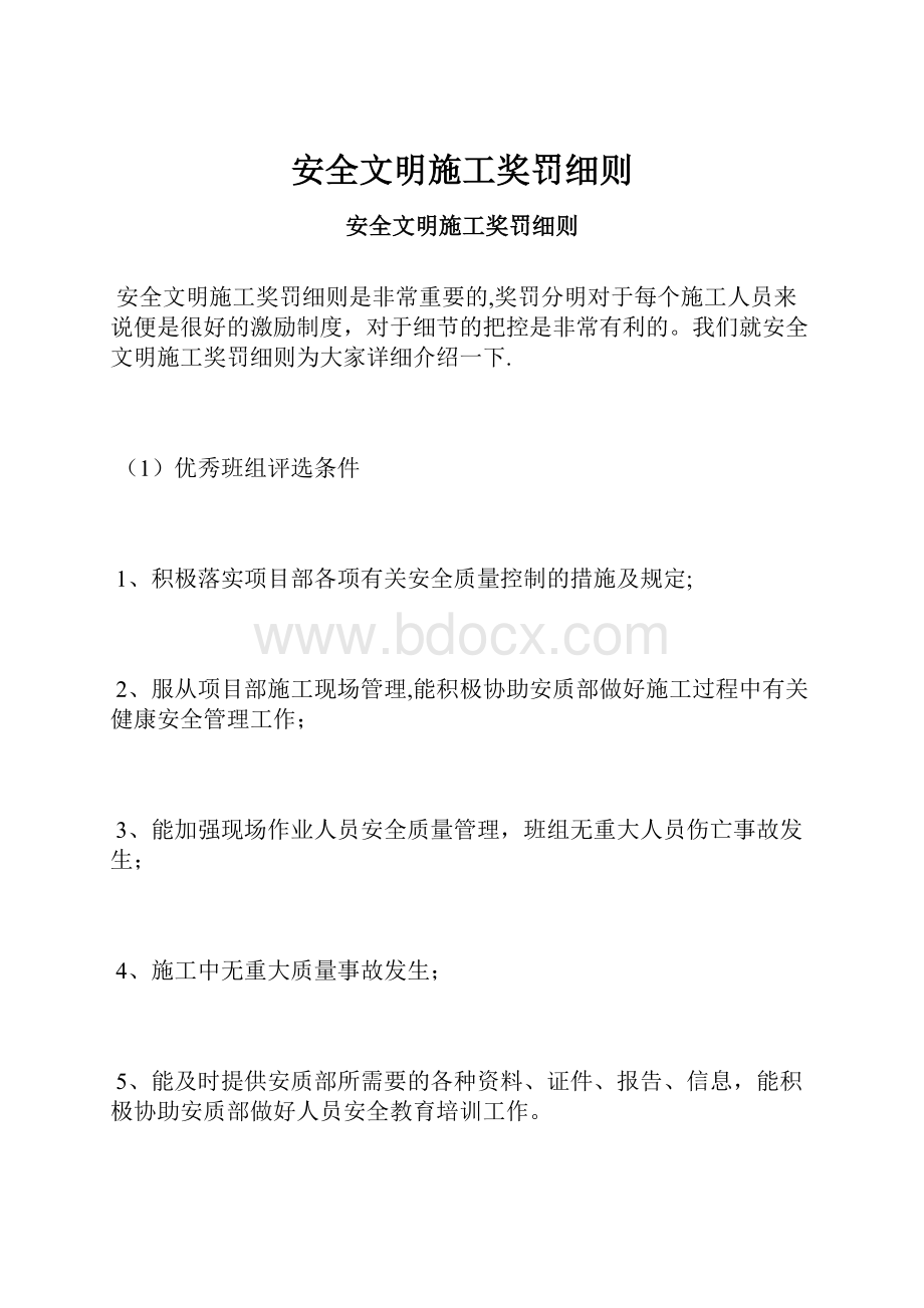 安全文明施工奖罚细则.docx