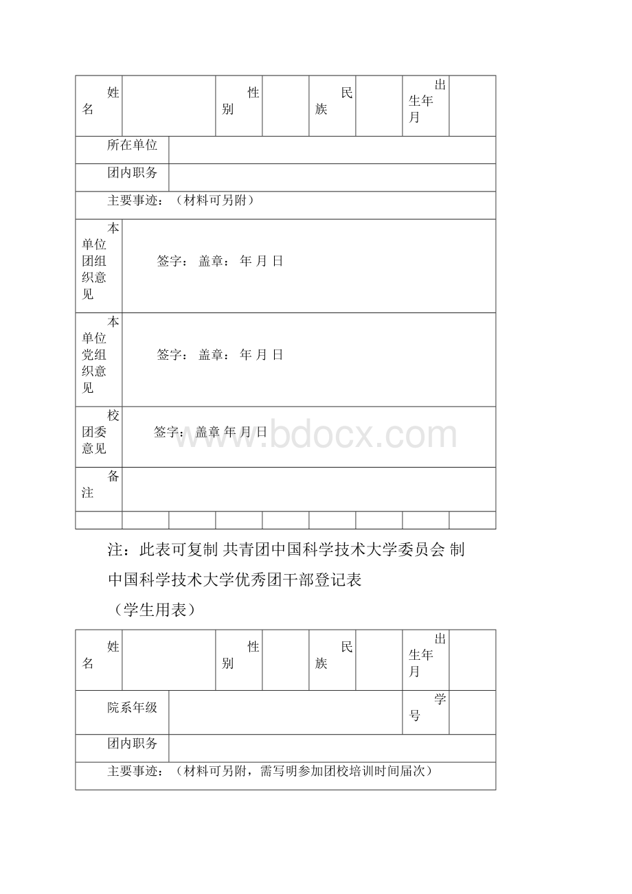 中国科学技术大学优秀团员登记表.docx_第2页