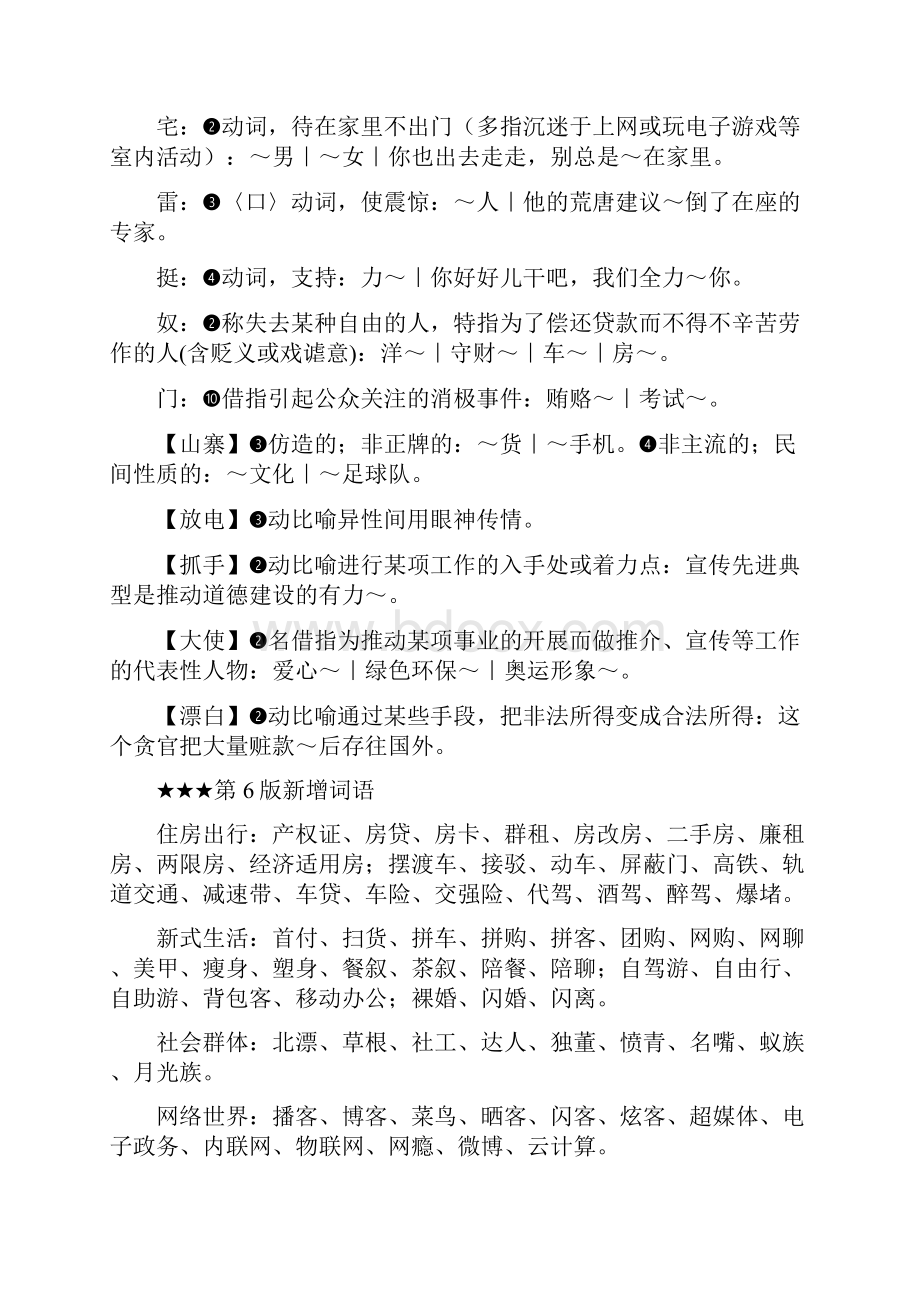 现代汉语词典第六版注音字形词义新变化.docx_第3页