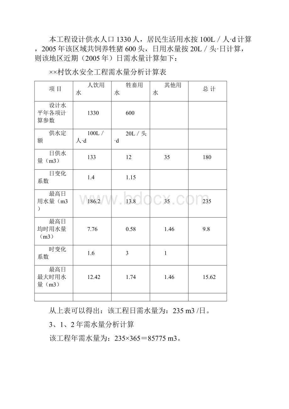 某县农村饮水安全工程初步设计 精品.docx_第3页